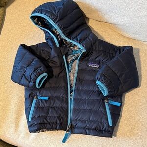 Patagonia Toddler Navy Reversible Puffer Jacket